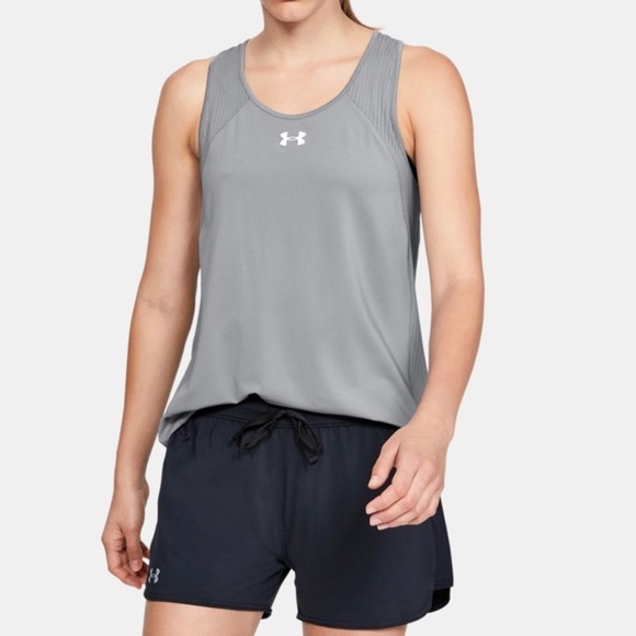 Under Armour Women’s Gray UA Game Time Tank XL - Picture 3 of 7